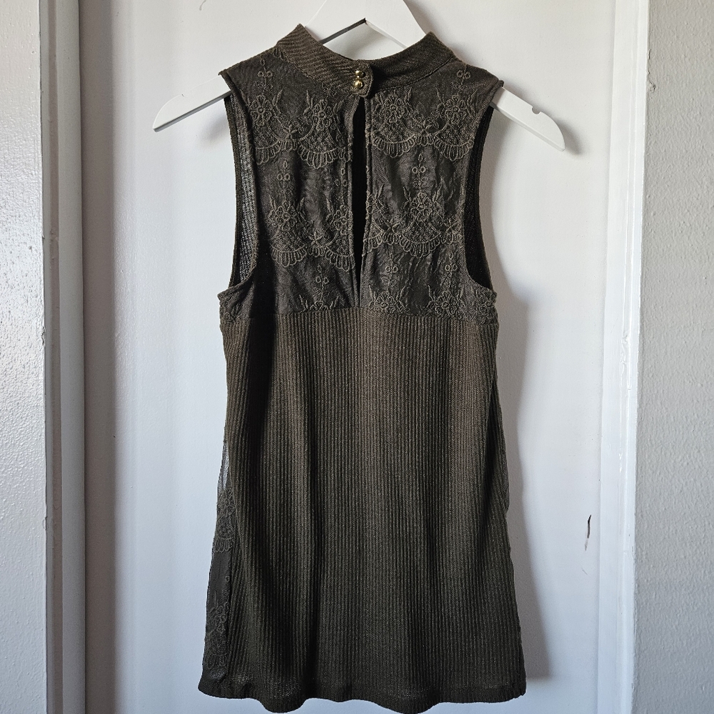 Candie's - Olive Green Top | Boho Chick (M Junior)